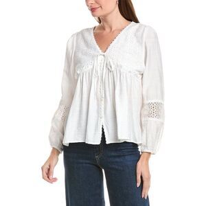 Anna Kay Womens  Lace Top, White